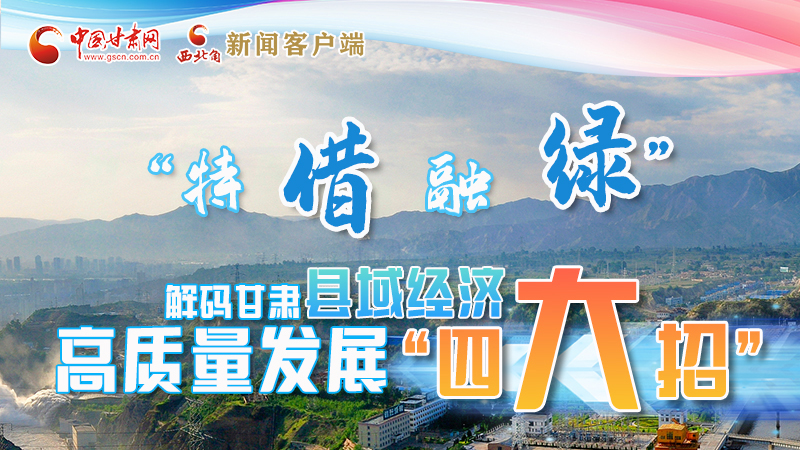 圖解|“特、借、融、綠”解碼甘肅縣域經(jīng)濟(jì)高質(zhì)量發(fā)展“四大招”