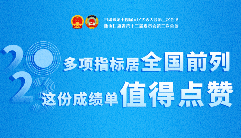 【聚焦2024甘肅兩會】3D海報|多項指標居全國前列！甘肅這份成績單值得點贊